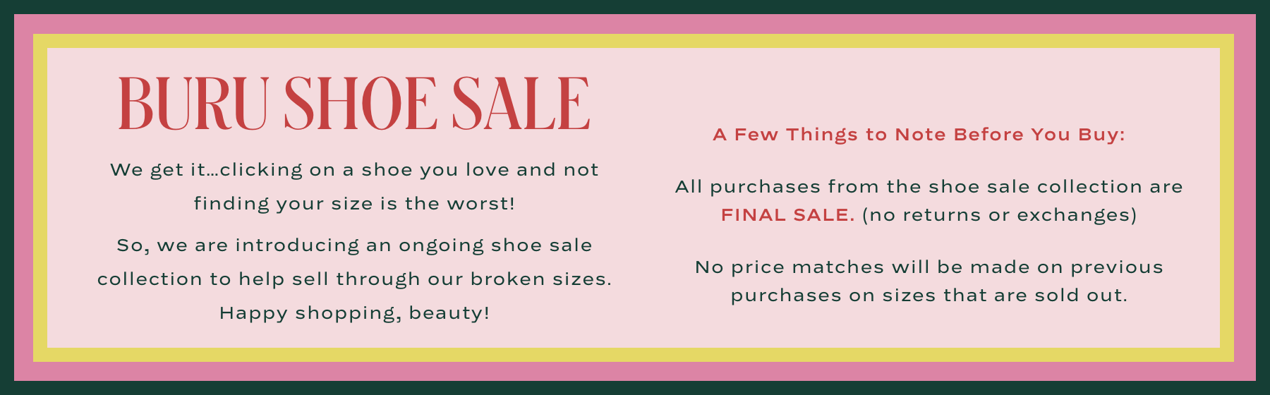 SHOE SALE – BURU