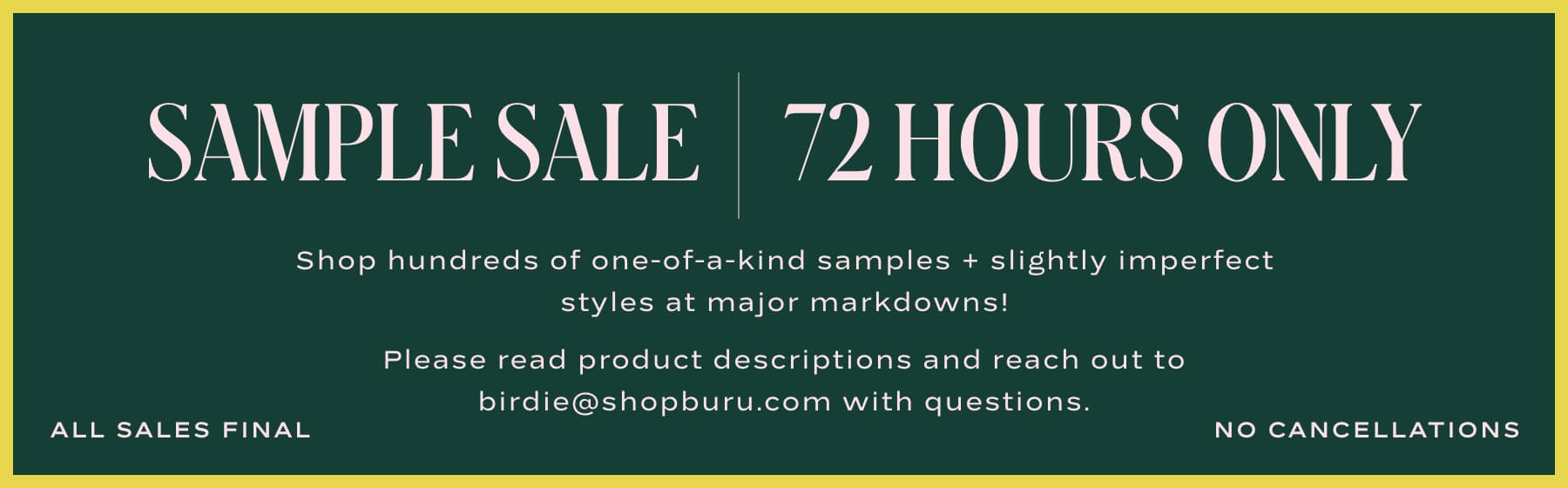 Sample Sale SEP 2025