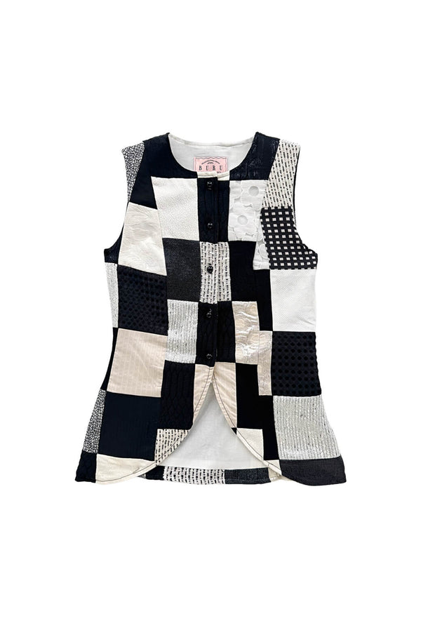 Annie Vest - BURU B&W Patchwork