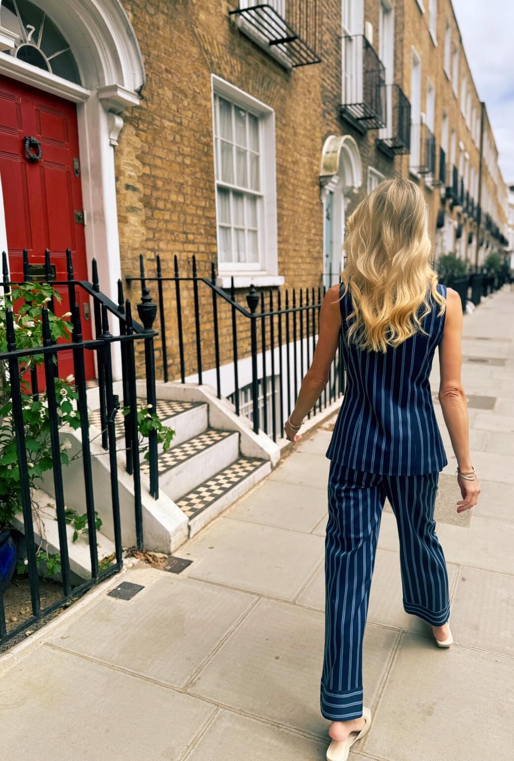 Annie Vest - Dewberry Stripe