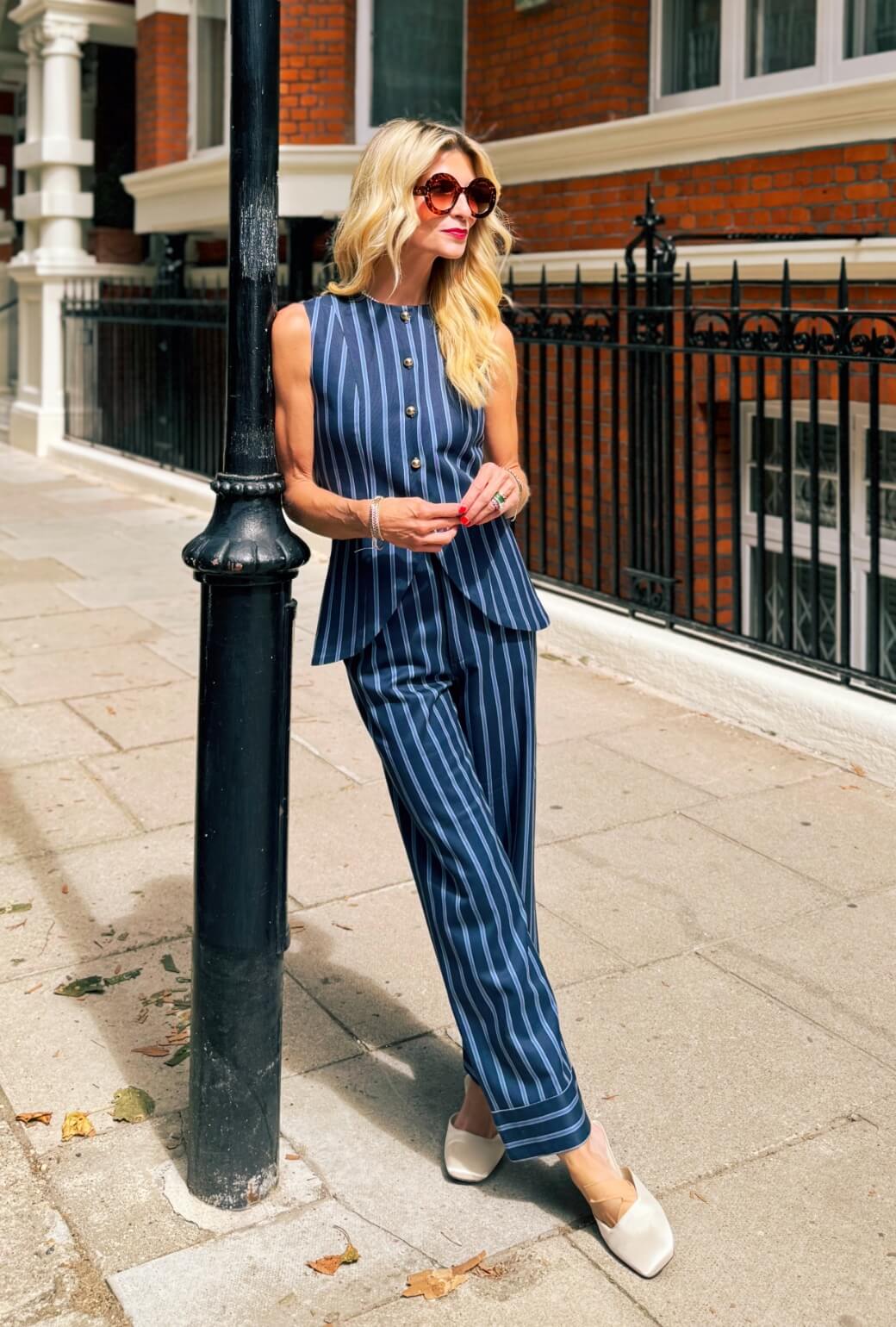 Annie Vest - Dewberry Stripe