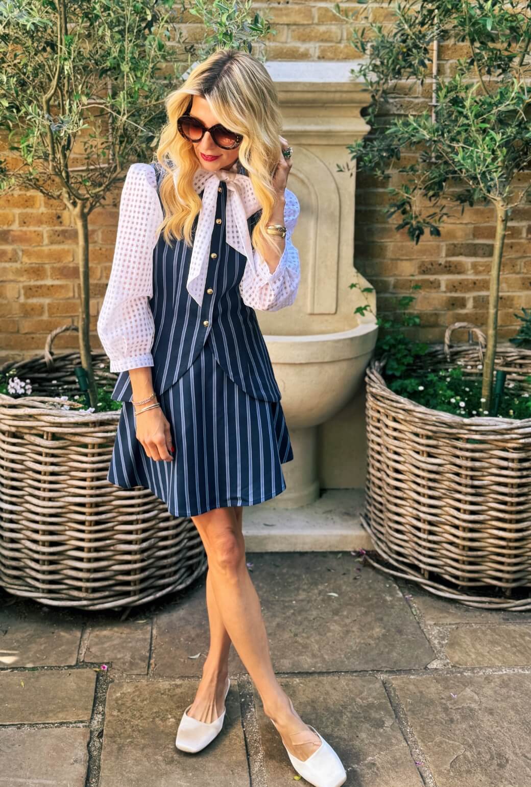 Annie Vest - Dewberry Stripe