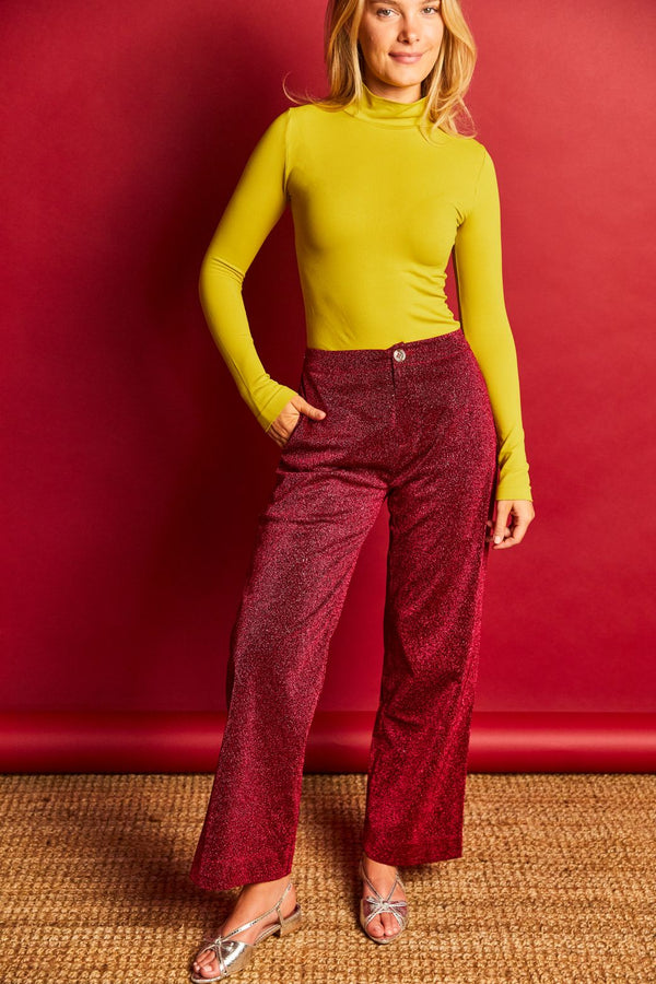 SAMPLE - Sparkle Trousers - Magenta