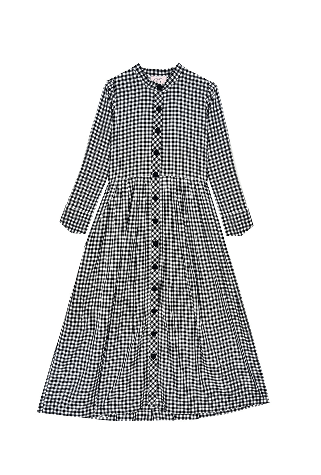 BURU x Mary Orton Mandarin Shirtdress - Black & White