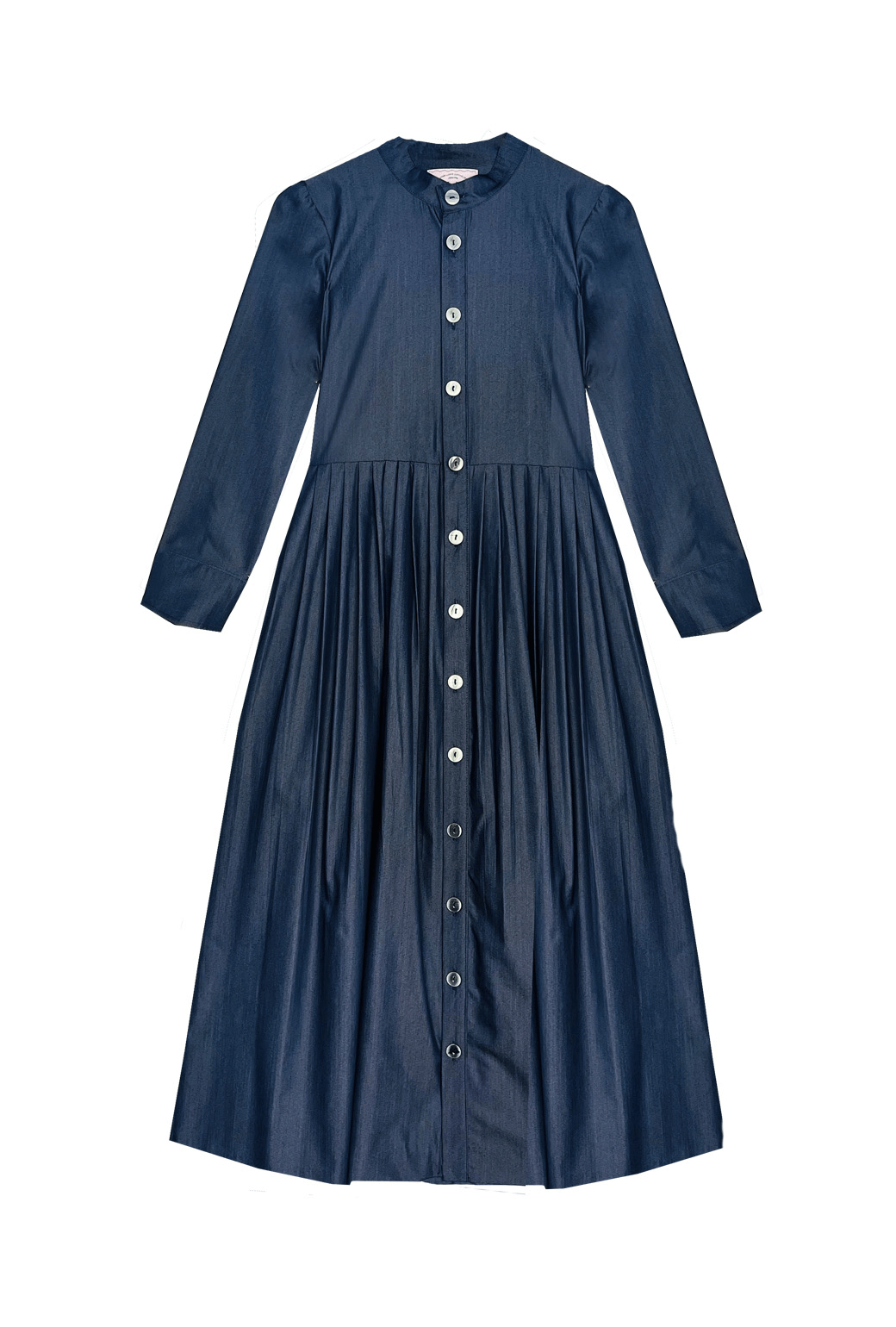 BURU x Mary Orton Mandarin Shirtdress - Dark Chambray