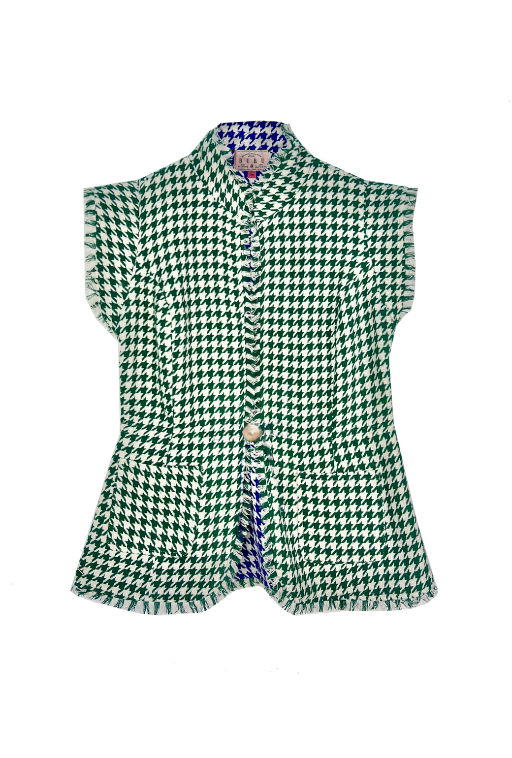 BURU x Mary Orton Reversible Vest - Houndstooth