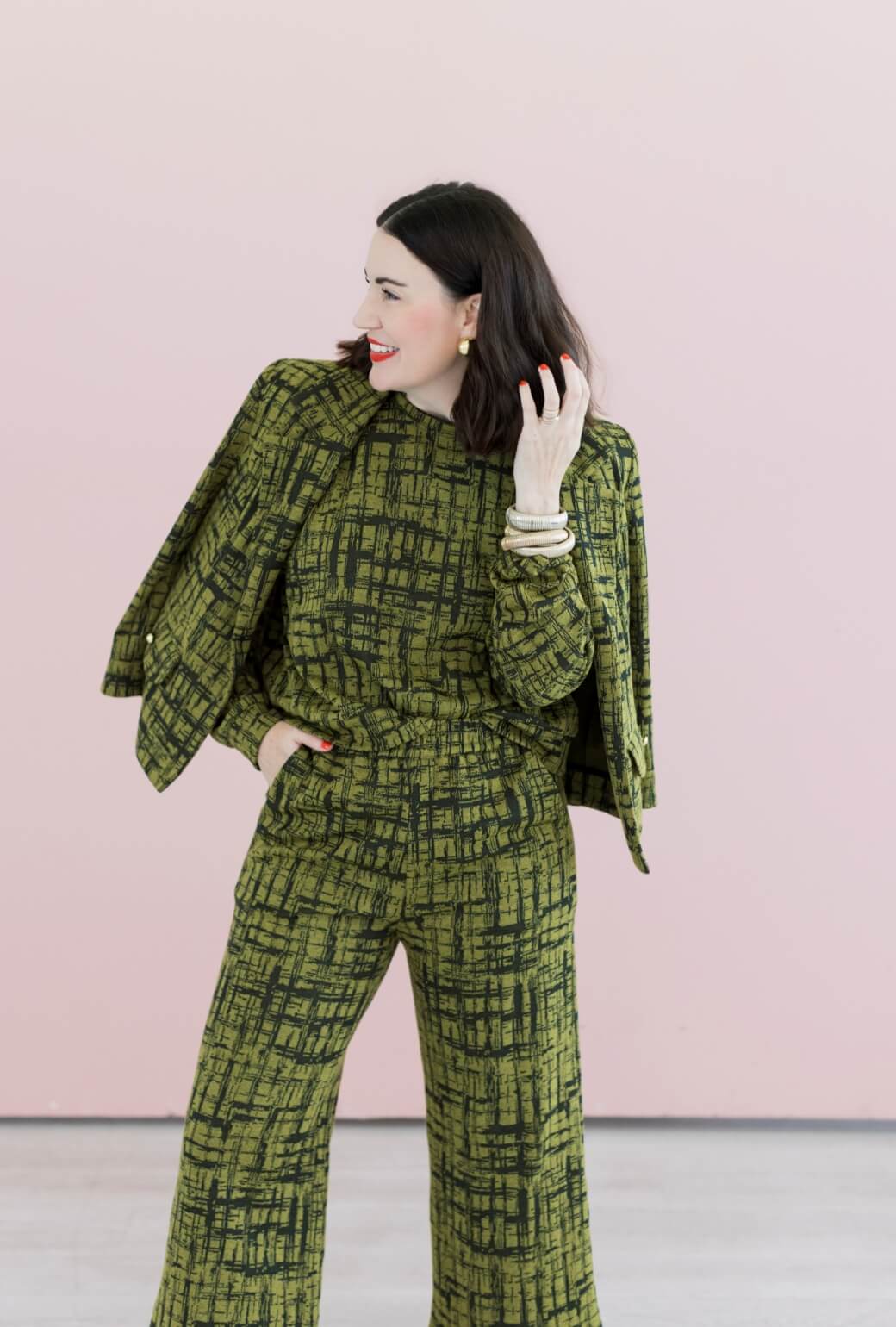 BURU x Val Everyday Pullover - Chartreuse & Black Abstract Knit