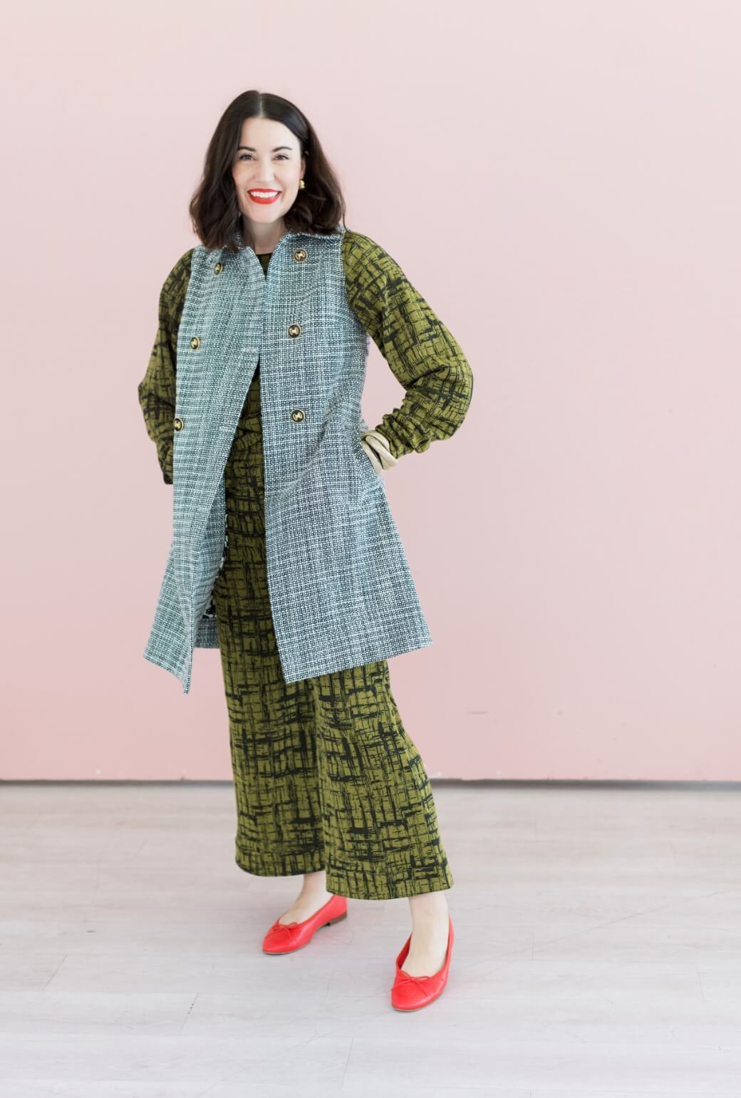 BURU x Val Everyday Pullover - Chartreuse & Black Abstract Knit