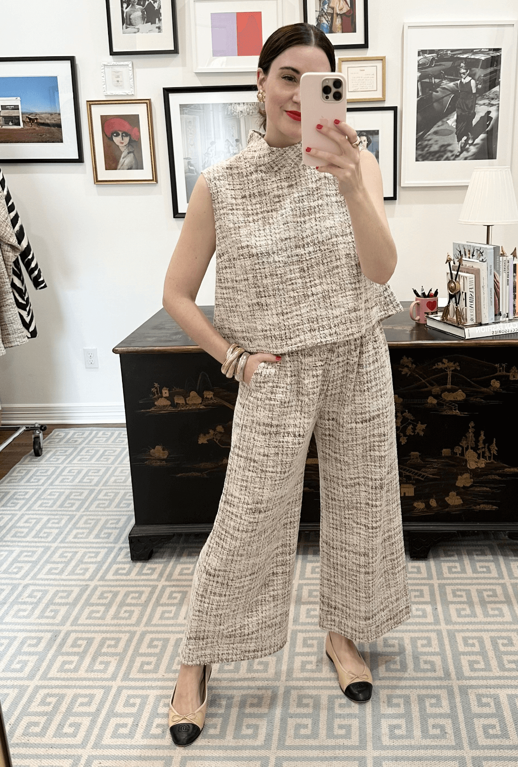 BURU x Val Mod Top Cropped - Ivory Tweed