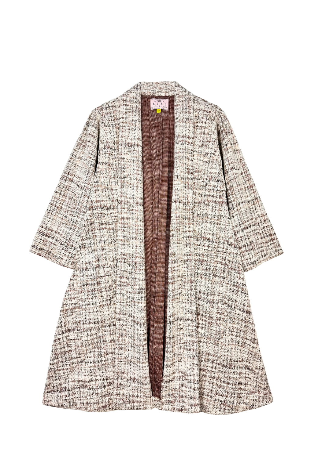 BURU x Val Swing Coat Ivory Tweed
