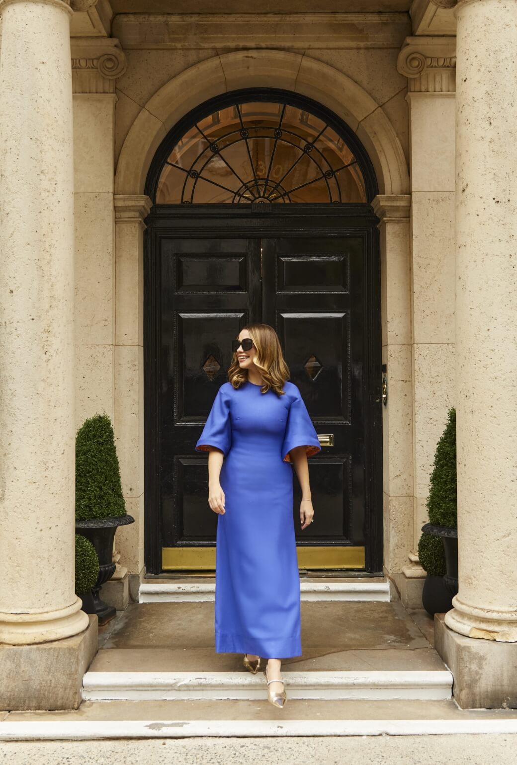 Buru x Old Soul Etiquette Bell Sleeve Astor Dress - Violet Linen