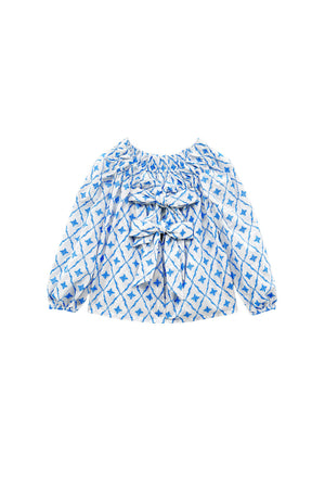 Bettie Ann Blouse - Blue Embroidery