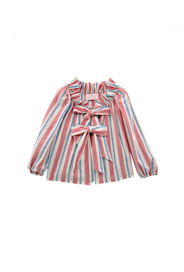 Bettie Ann Blouse - RWB Stripe