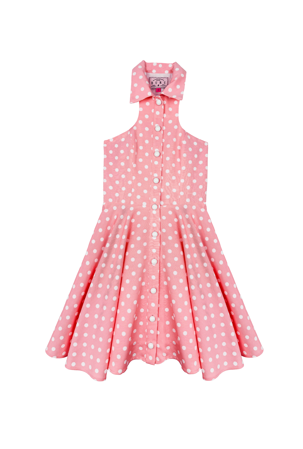 Buru x Kelly Golightly Betty Dress - Coral Dot