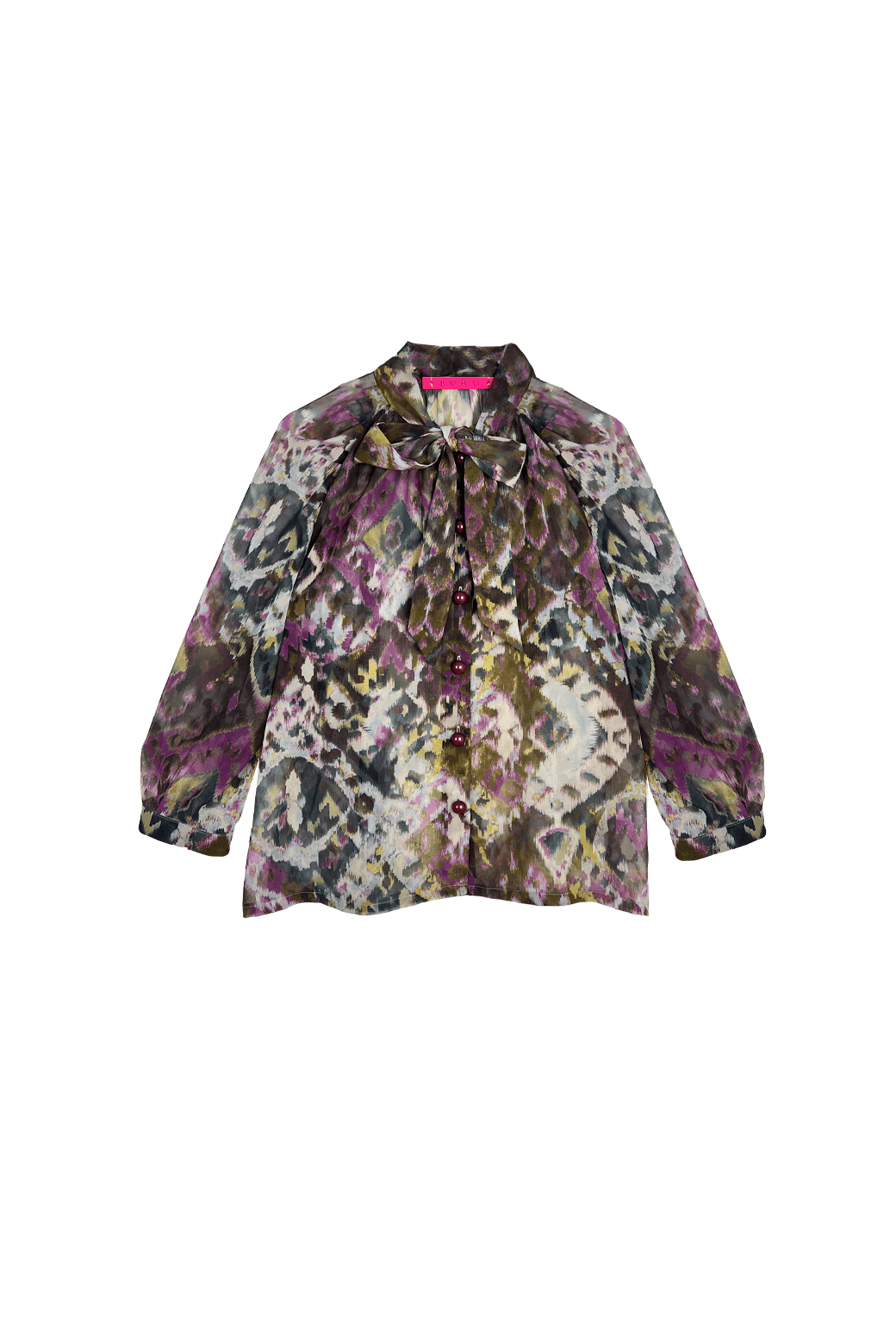 BURU x Mignonne Gavigan Bow Blouse - Ikat