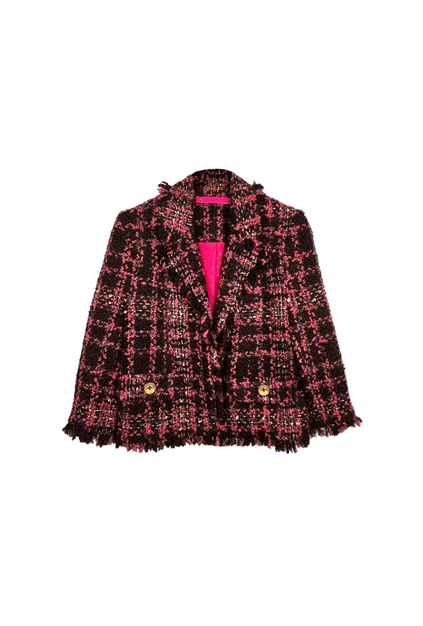 Boxy Blazer - Chocolate Tweed