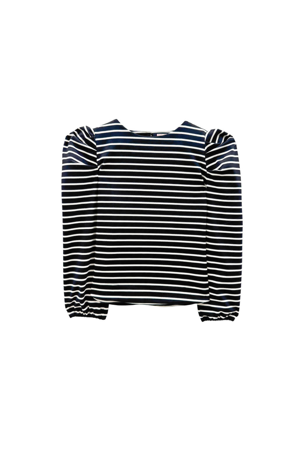 Buru x Kristin Kennedy Puff Sleeve Pullover - B&W Stripe