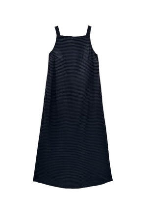 Buru x Megan Stokes The Megan MIDI Dress - Black Pintuck Knit
