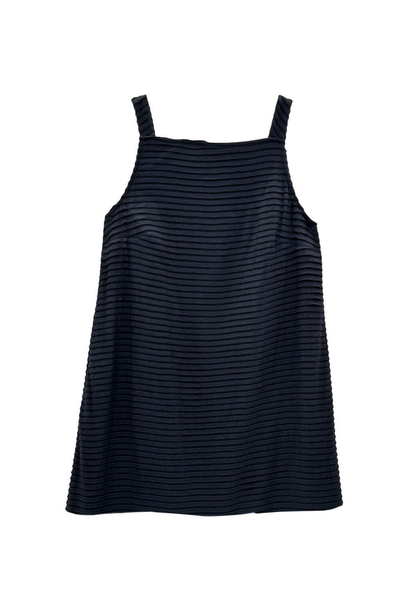 Buru x Megan Stokes The Megan MINI Dress - Black Pintuck Knit