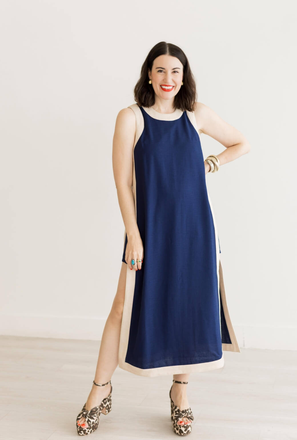 Buru x Val Bermuda Set - Navy & Taupe