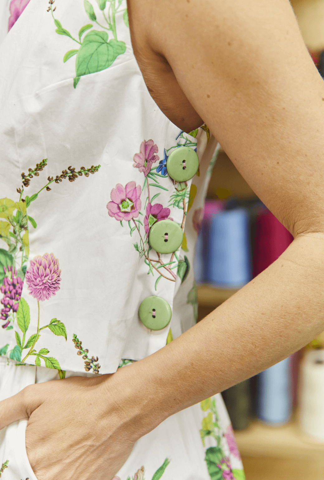 Button Box Top - Garden Floral