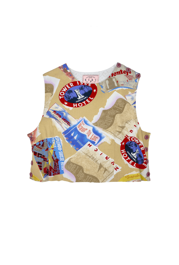 SAMPLE - Button Box Top - Hotel Stamp