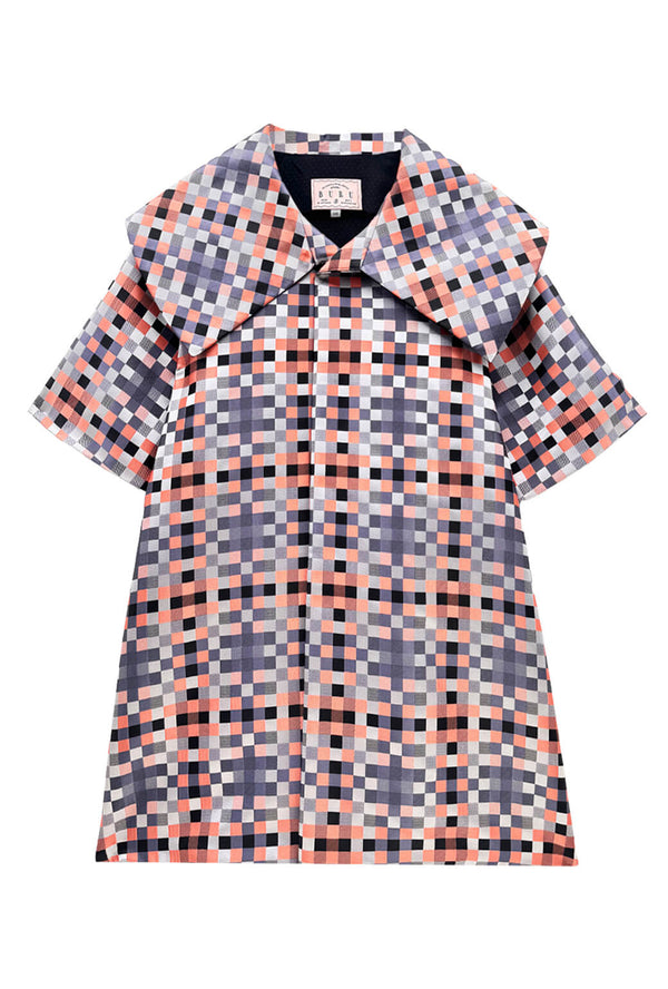 Car Coat - Patchwork Jacquard