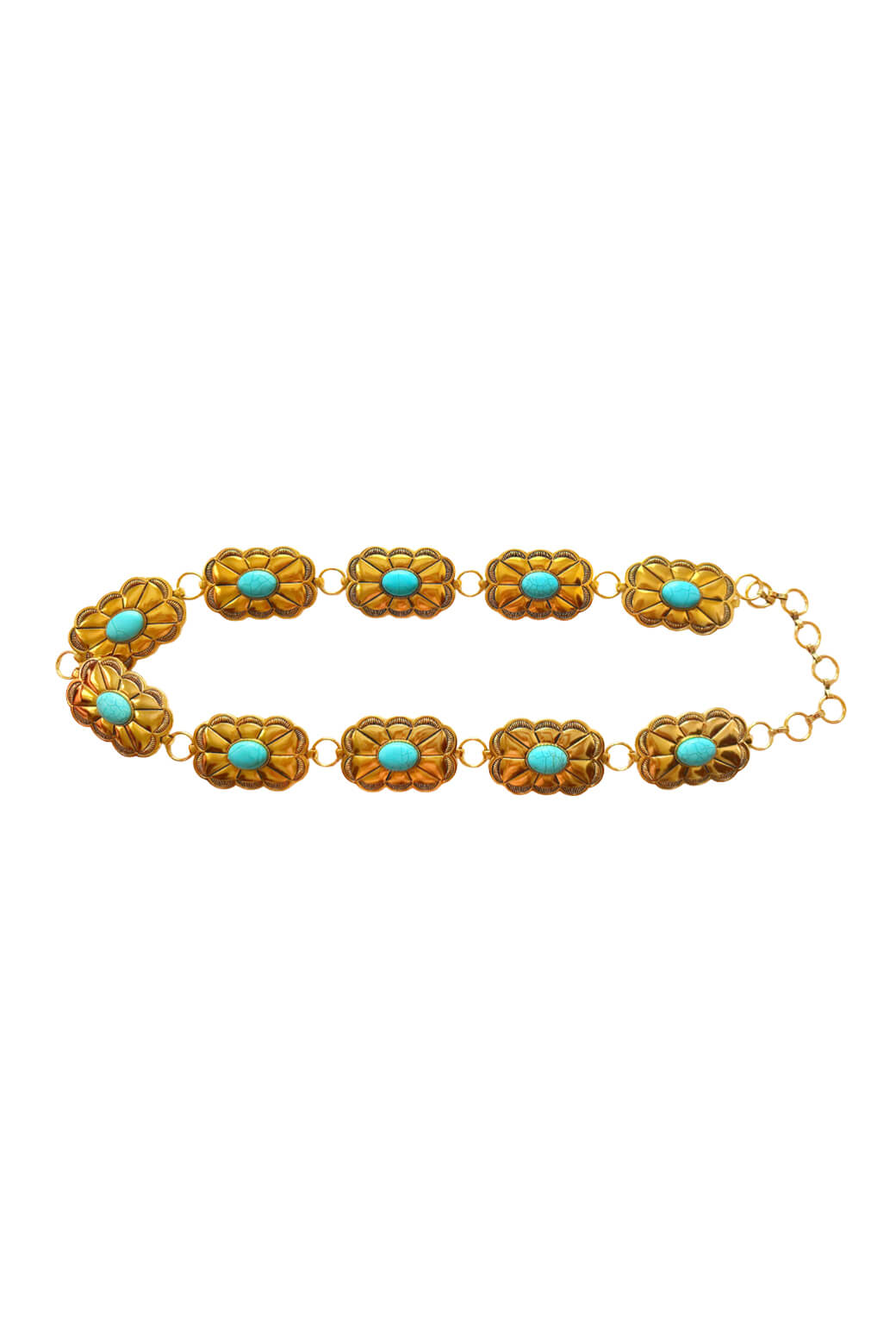 Chain Belt - Gold & Turqoise