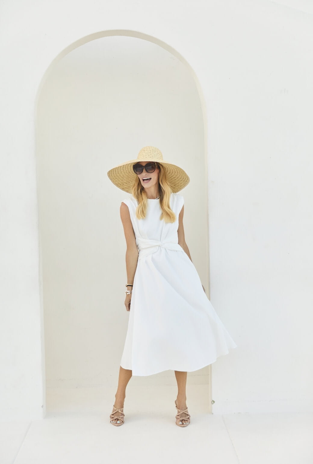 white corset sun dress ROSALIND Pleated Off Shoulder Corset Sundress In White