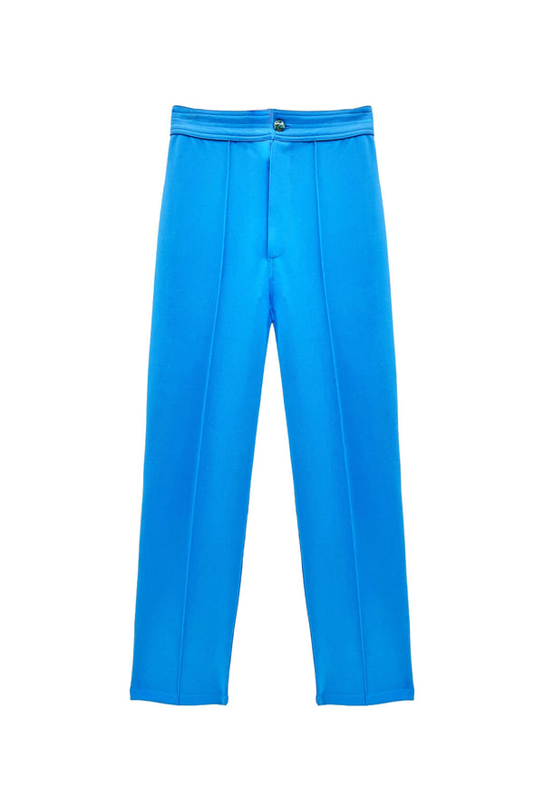 Cropped Cigar Pant - Stretch Blue