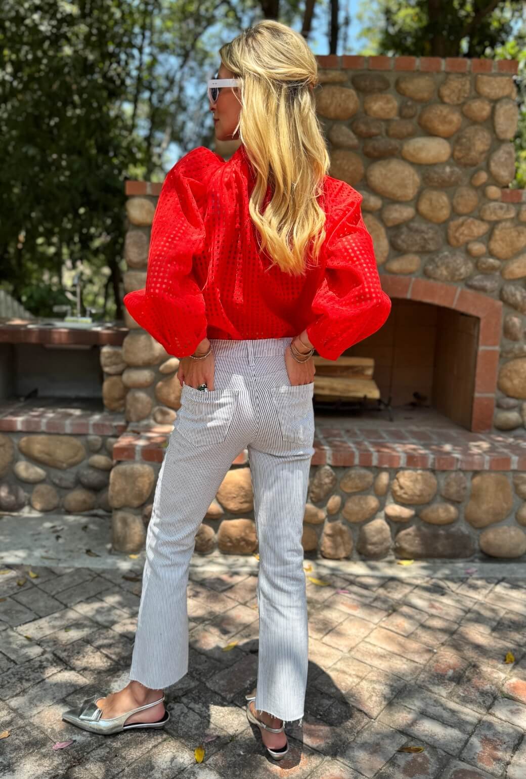 Cropped Flares - Railroad Stripe