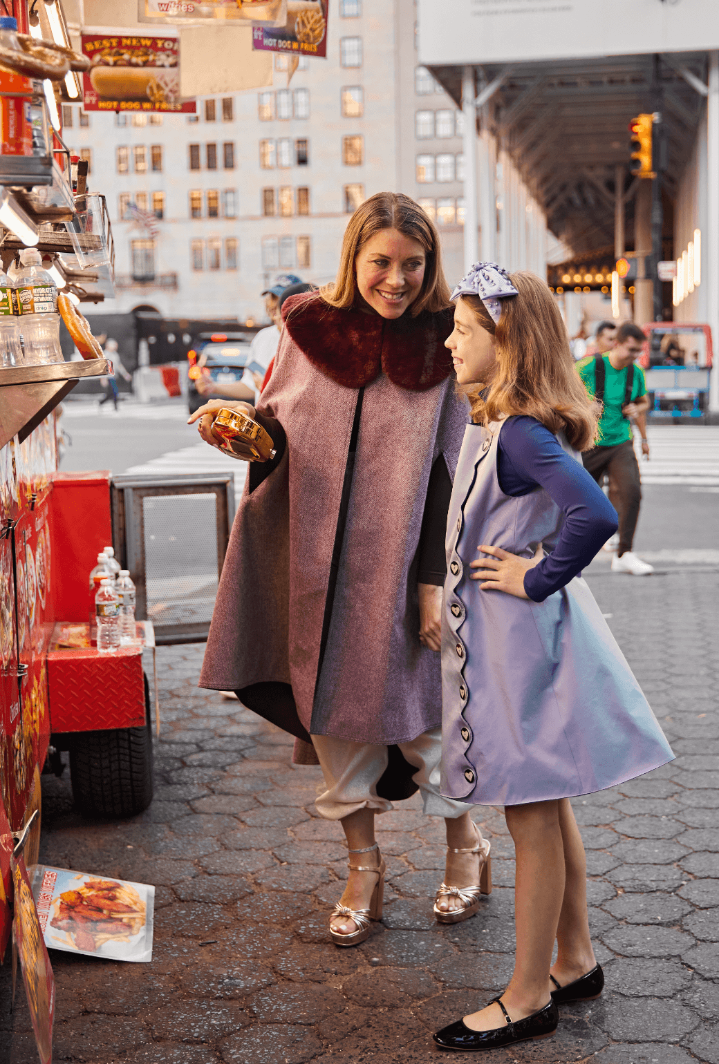 Deville Cape - Burgundy Herringbone