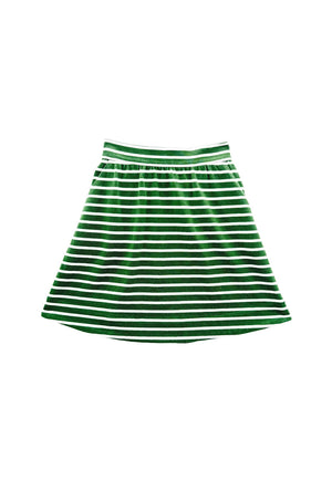 Everyday MINI Skirt - Green Stripe Knit