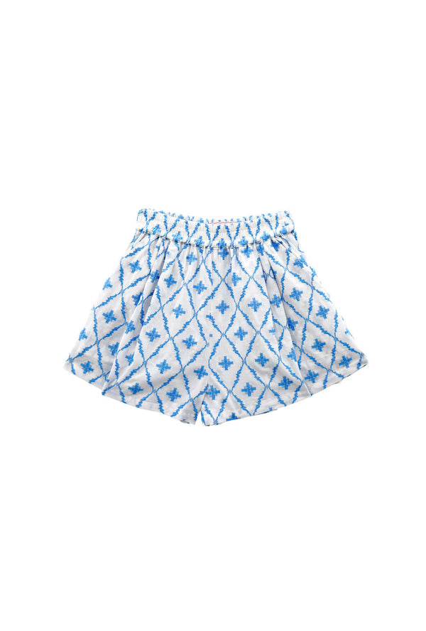 Everyday Shorts - Blue Embroidery