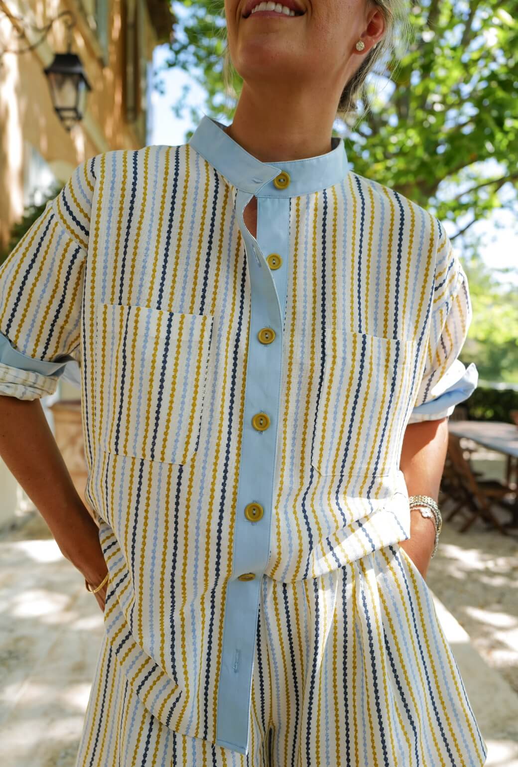 Buru x Megan Stokes Everyday Shorts - Popcorn Stripe