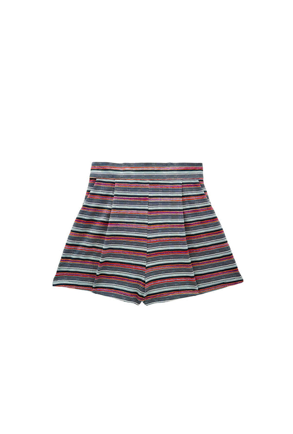 Flat Front Everyday Shorts - 70's Stripe