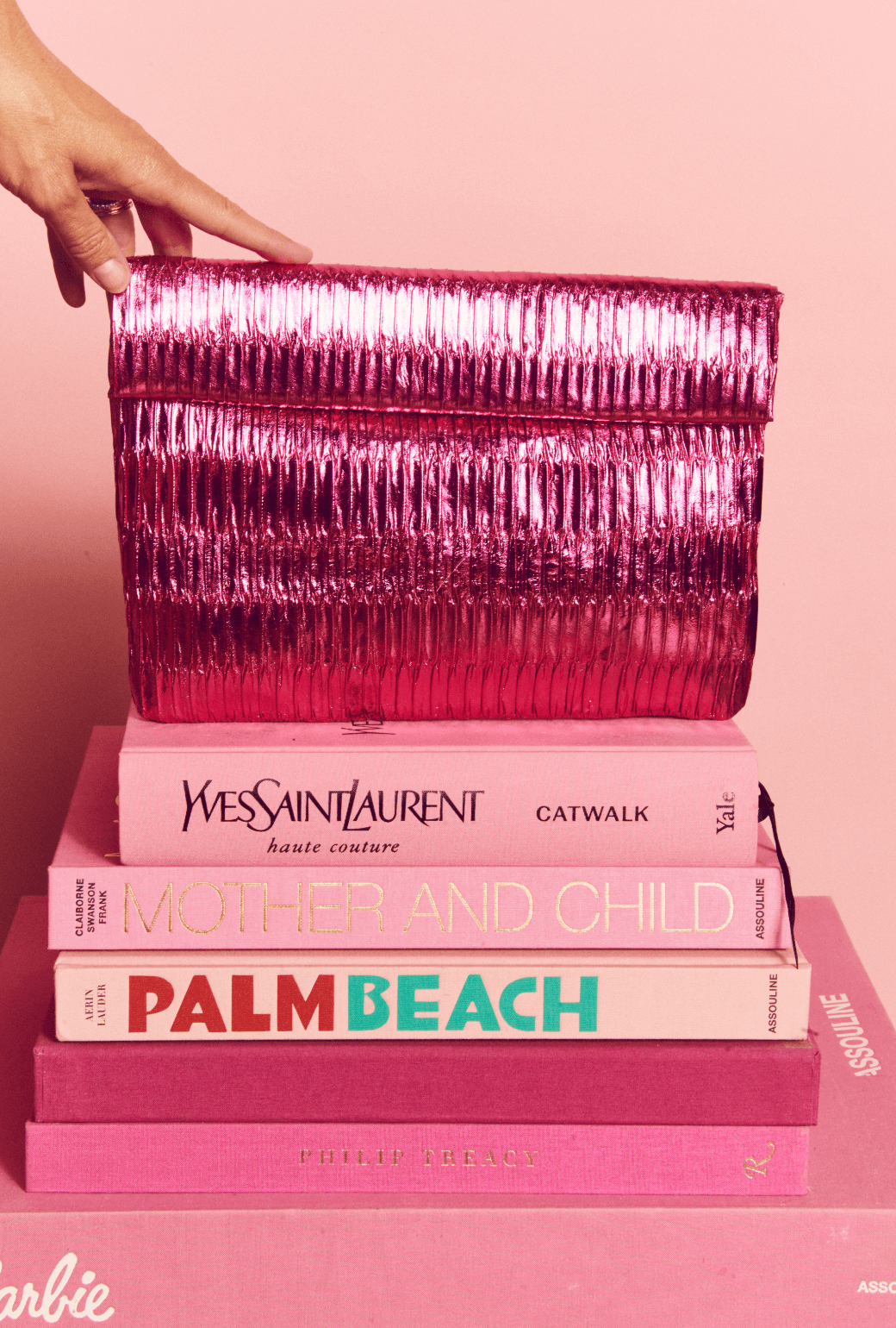 Fold Over Clutch - Hot Pink