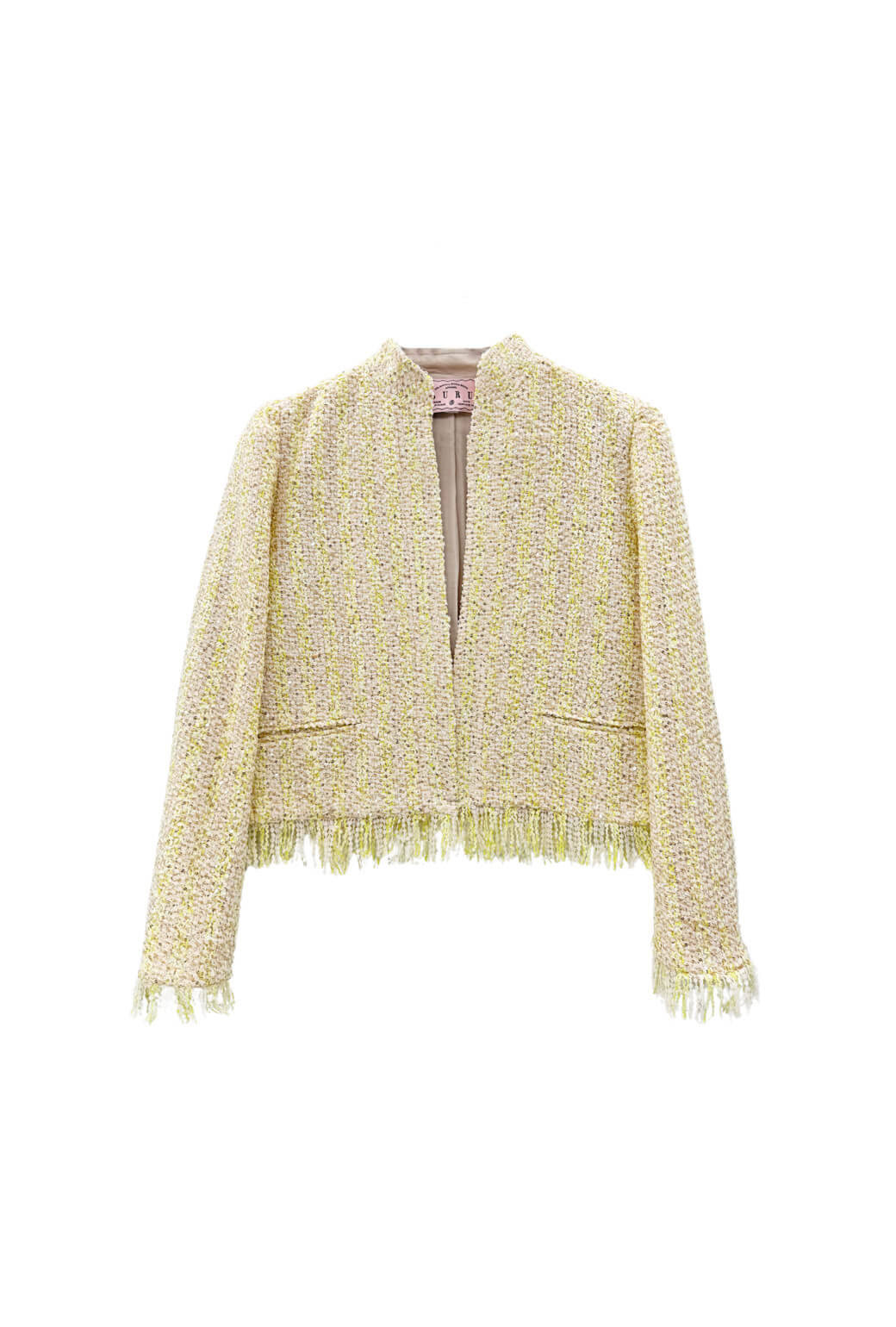 Fringed Mona Lee Blazer - Ivory Twinkle Tweed