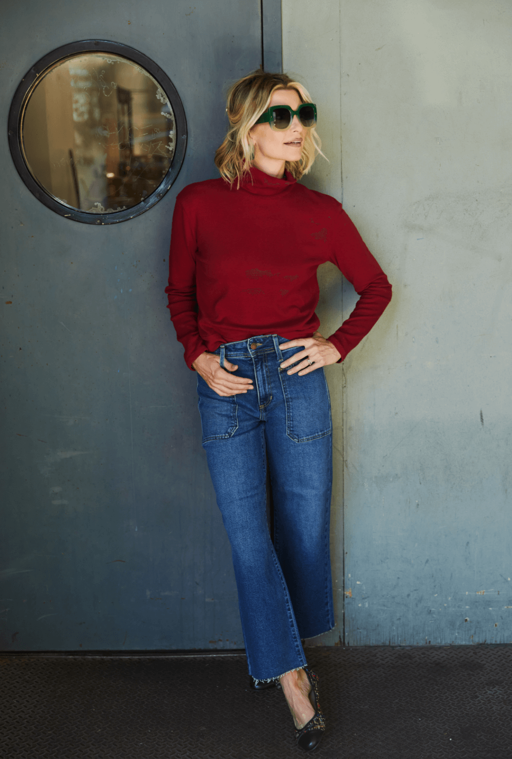 High Rise Sailor Jeans - Dark Denim