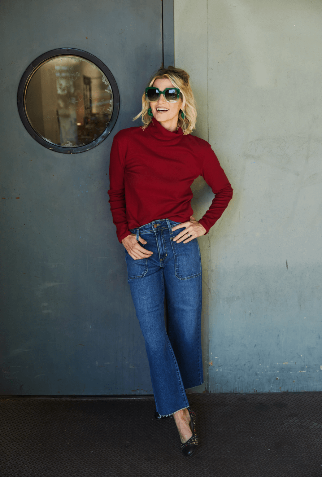 High Rise Sailor Jeans - Dark Denim