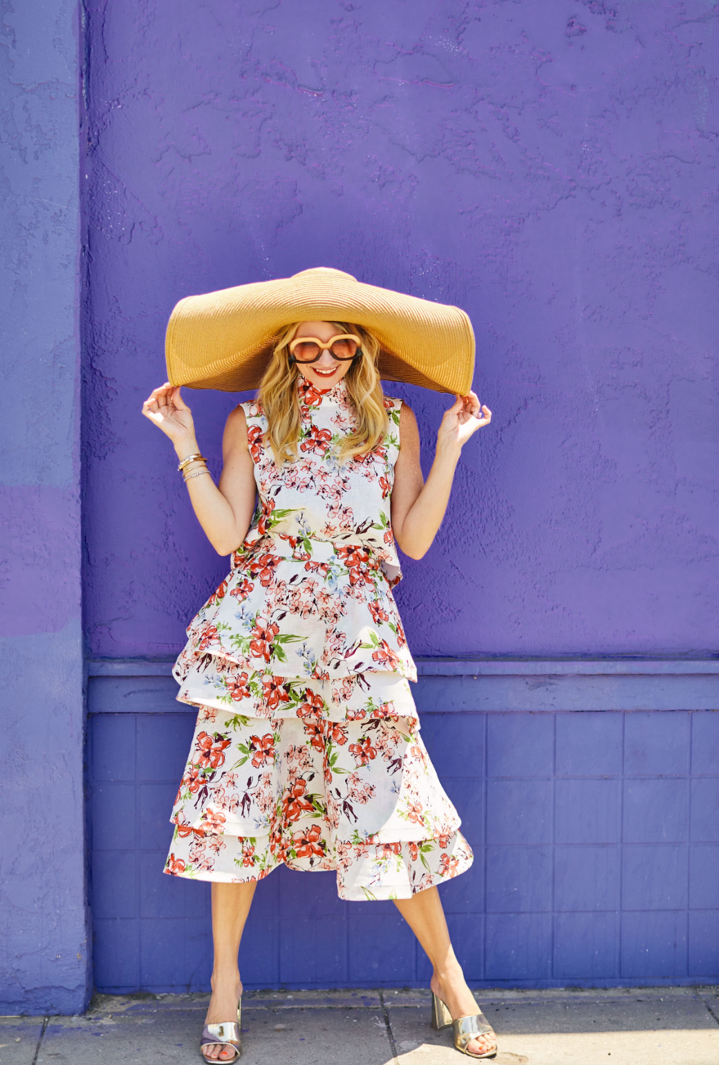 Hostess Top - Linen Floral