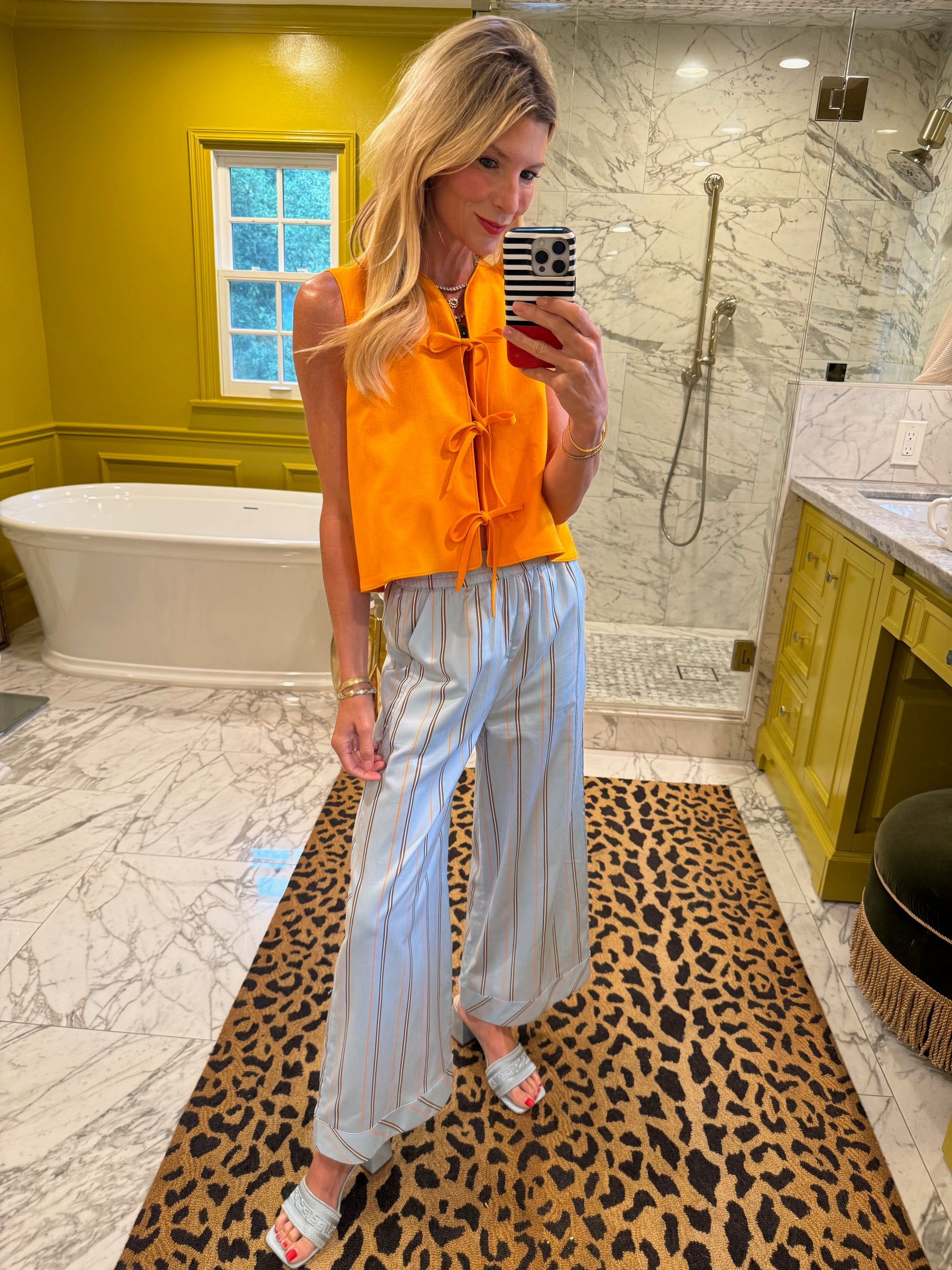 SAMPLE - Buru x Megan Stokes The Fife Vest - 2.0 Orange Linen