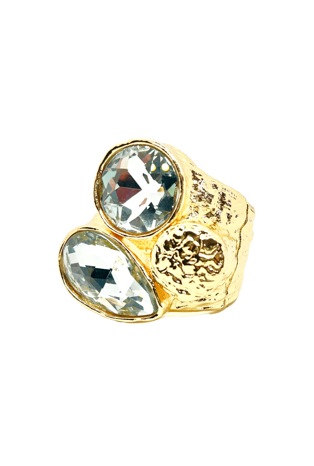 Jumbo Rhinestone Cuff- Gold