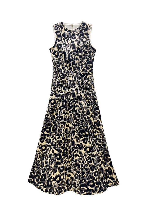 Kelly Gown MIDI - Leopard