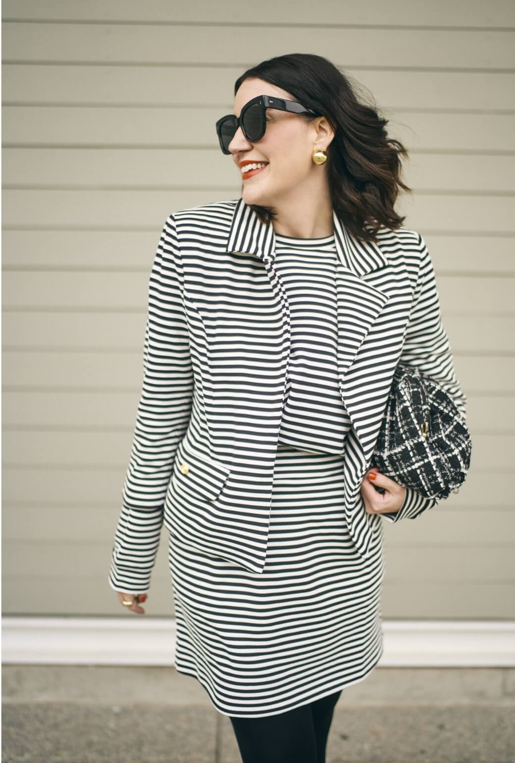 SAMPLE - BURU x Val Knit Blazer - Stripe Knit