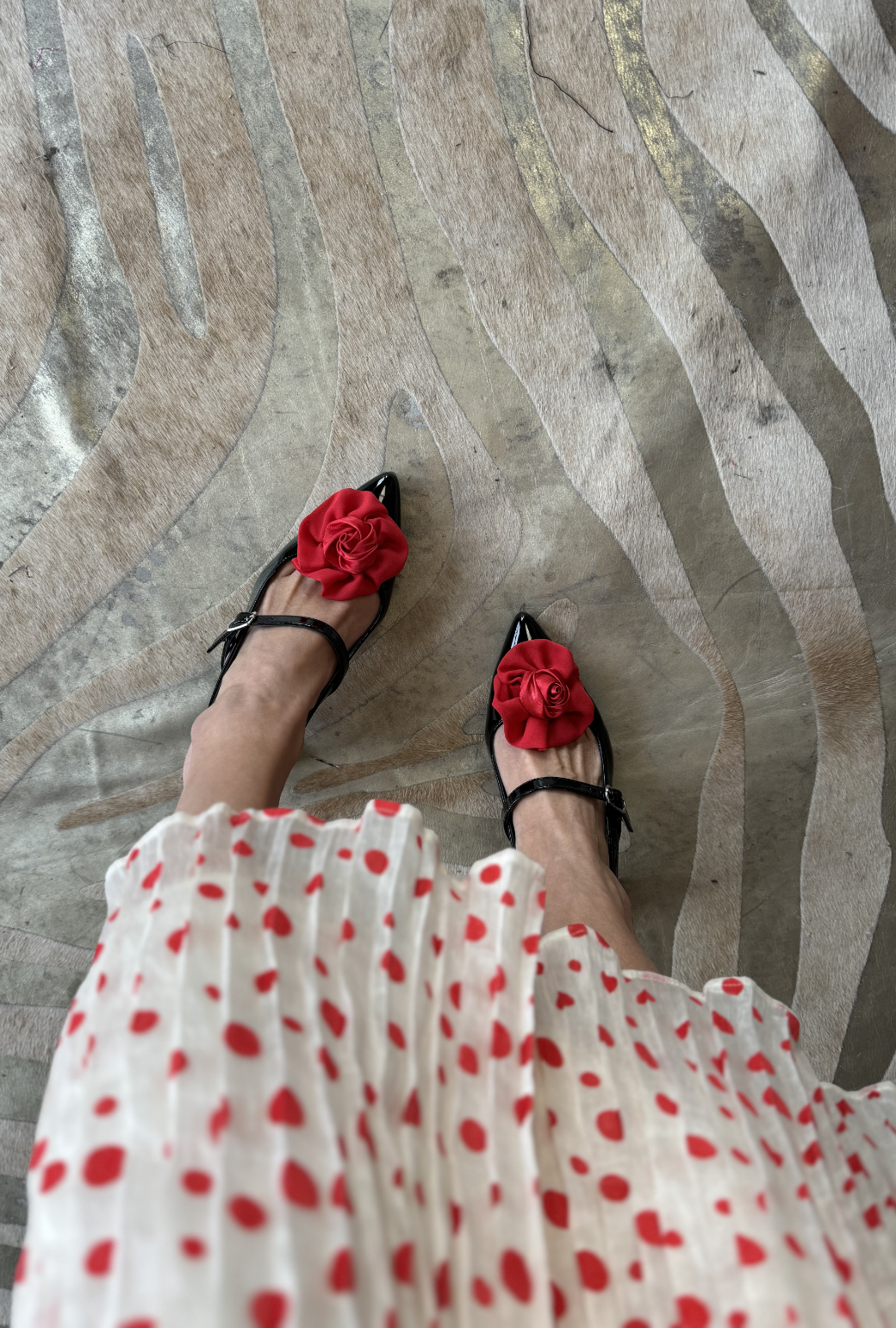 Rosette Shoe Clip - Rouge