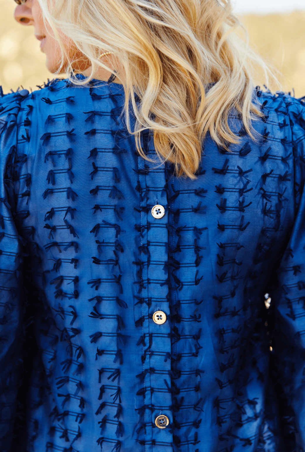 Le V Kaftan - Navy Bows