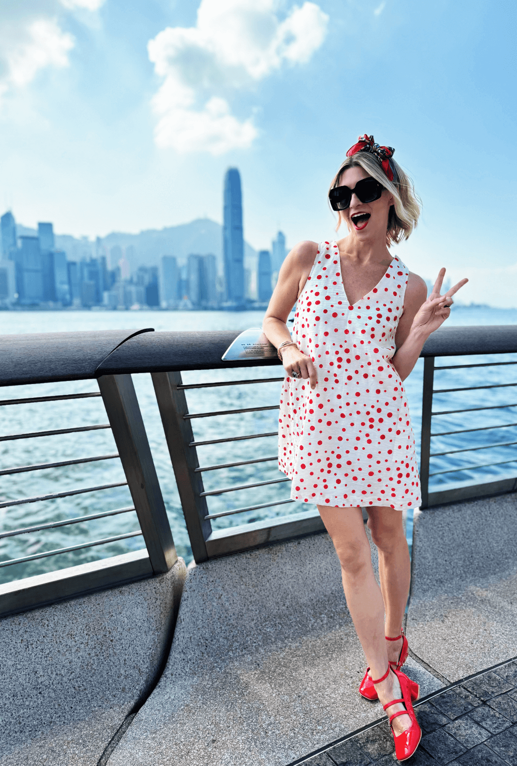 Le V Mod Dress - Flocking Dot