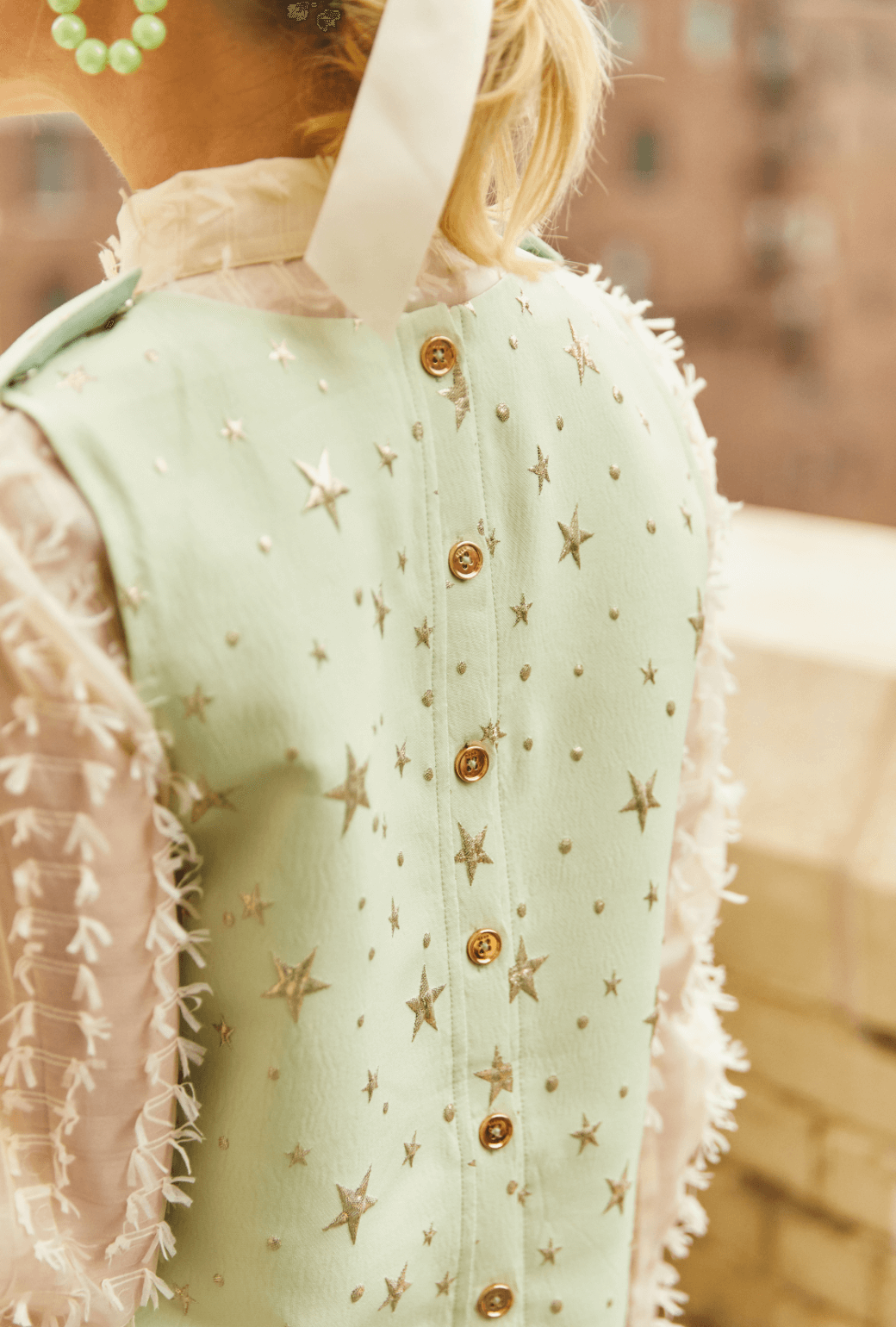 Le V Mod Top - Celestial Mint