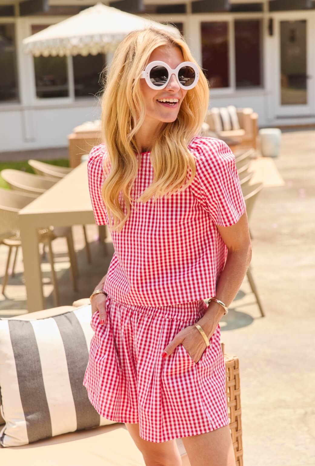 Buru x Val Lee Top - Red Gingham